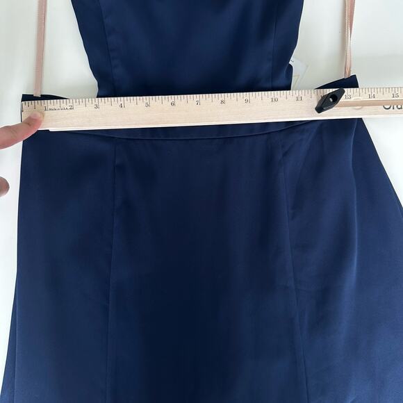 Fame And Partners Dress 8 Navy Dreamer Gown Evening Elegant Quiet Luxury Gala - Picture 11 of 11